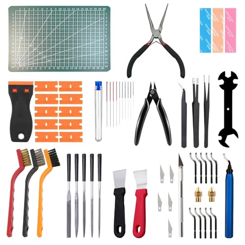 3D Printer Tools Kit,3D Printer Accessories Includes Nozzle Cleaning Kit,Deburring Tool Set