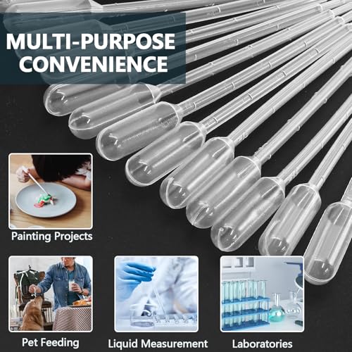 120Pcs 1ml Plastic Transfer Pipettes Dropper - size: 1ml