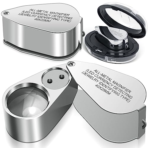 Leffis 2 Pack 40X Jewelers Loupe Magnifier Magnifying Glasses - size: 2 Pack