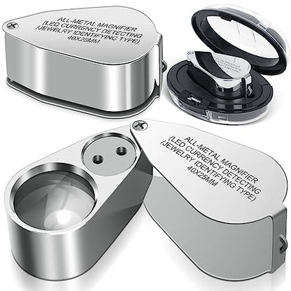 Leffis 2 Pack 40X Jewelers Loupe Magnifier Magnifying Glasses - size: 2 Pack