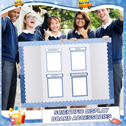 Fuyoooo 90 Pcs Science Fair Board Supplies, Glitter,Blue - style: Glitter,Blue