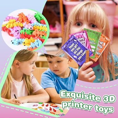 28pcs Axolotl 3D Printed Animals，Easters Basket Stuffers - style: 28P Axolotl Animals