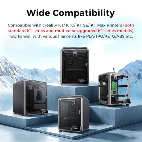 Creality Official K1/K1C/K1 SE/K1 Max Extruder Kit, Upgrade K1 Multicolour CFS Extrusion Kit, Built-in Filament Break Sensor and Cutter, 80N Strong Extrusion Force & Dual Gears Smooth Feeding - style: Extruder