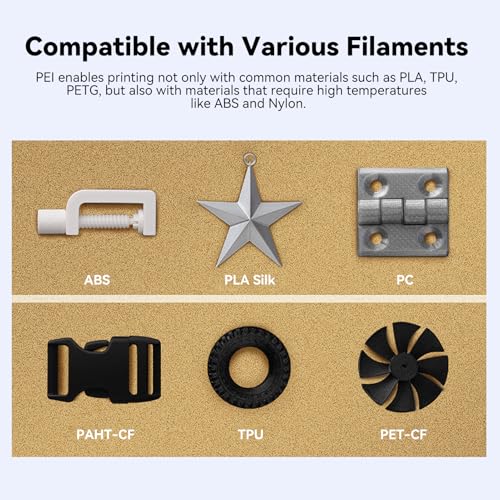 Bamboo Original Double Sided Textured PEI Build Plate Flexible Removal Spring Steel Sheet 257x257mm for Bambu Lab X1C / X1 / X1E / P1P / P1S /P2S/ A1 3D Printer - style: Dual-Sided Textured PEI