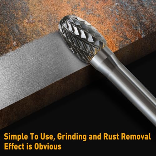 1/4 Carbide Burr Set 1/4 Shank w/Big Beech Holder Die Grinder Bits Drill Bits Grinding Bits for Metal Rotary Tool Attachment Accessories Rasp Weld Wood Stone for Milwaukee Dewalt, FO-5 - style: FO-5