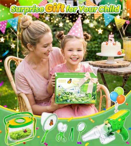 Bug Catcher for Kids Age 3-12, Bug Vacuum Catching Kit with Bug Collector