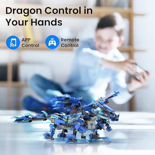Sillbird Dragon Building Kit with Remote Control STEM Gift for Boys 8-12