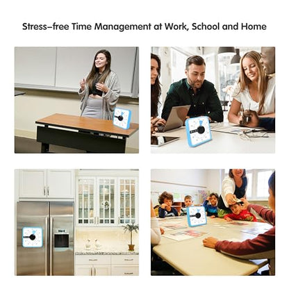 TWENTY5 SEVEN 7.5-Inch Visual Timer, Battery-Free 60-Minute Countdown Clock - color: Sky Blue