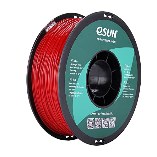 eSUN PLA PRO (PLA+) 3D Printer Filament, Dimensional Accuracy +/- 0.03 mm, 1kg, Plastic Spool, 1.75mm, Fire Engine Red, (Pantone 199C) - color: Fire Engine Red