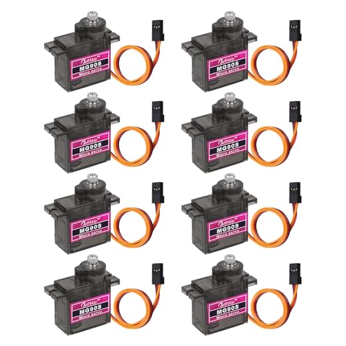 MG90S 9g Metal Gear Micro Servos, 8-Pack - style: 8PCS