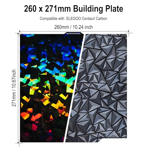 260x271mm PEY PEO Build Plate for Elegoo Centauri Carbon/Carbon 2 - size: 260x271mm