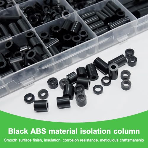 570 Pcs M7 Nylon Spacers Assortment Set - size: M7-570Pcs