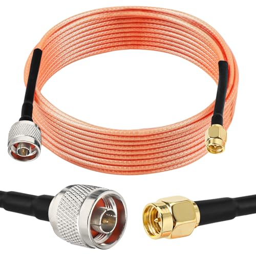 MOOKEERF SMA Male to N Male Cable 12ft RG316 SMA to N Cable 50 Ohm for WiFi Router,GPS Receiver,Antenna,Signal Booster etc - size: 12FT