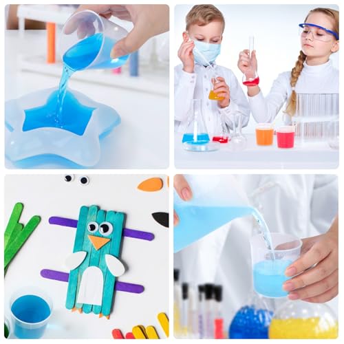 Gartful Epoxy Measuring Cups Kit - 10 Pack, 30/50/100/200ml Mixing Cups for Epoxy Resin Crafts, Liquid Measuring, Resin Mixing, Paint Pouring, Slime Making - size: 30/50/100/200ml