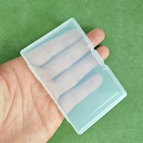 Gebildet 12pcs Small Rectangular Clear Plastic Bead Storage Boxes with Lid for Pills, Herbs, Small Beads, Jewellery and Craft Items - size: 9.5×6.2×1.3cm