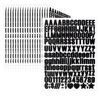 Letter Stickers,Mailbox Numbers,0.5 Inch Waterproof Vinyl Alphabet - color: Black 20 Sheets, size: 0.5 Inch