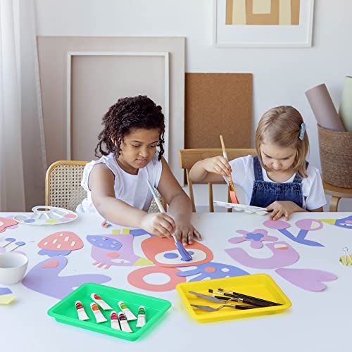 20 Pcs Small Plastic Art Sand Tray, Blue, Green, Yellow, White, Red - color: Blue, Green, Yellow, White, Red