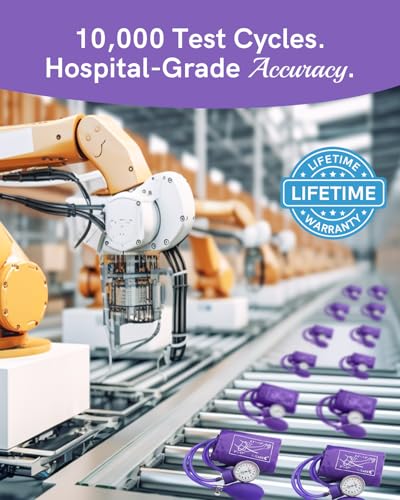FriCARE Purple Manual Blood Pressure Cuff for Nurses/Nursing Students - color: Roland Purple