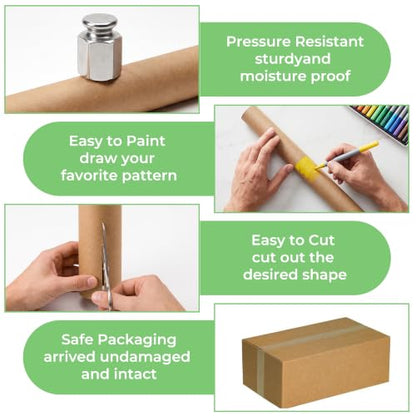 60 Pcs Cardboard Tubes for Crafts, 3 Size(1.4 x 11.8 In, 1.6 x 11.8 In, 1.7x 11.8 In), Empty Toilet Paper Rolls, Premium Kraft Paper Strong And Pressure-Resistant, Craft Tubes for Classroom DIY