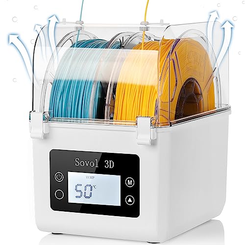 Sovol Filament Dryer 2026, SH01 Filament Dehydrator 3D Printer Spool Holder - color: White, size: 2 KG