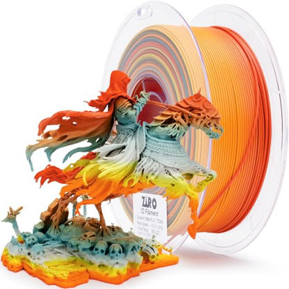 ZIRO 3D Printer Filament PLA, Fast Color Change Matte, 1KG Paint Splash - color: Paint Splash (Matte)