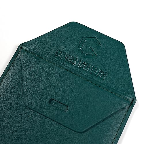 Lab Coat Pocket Protector: Faux Leather Pen-Tweezer Holder Organizer Pouch - color: Green