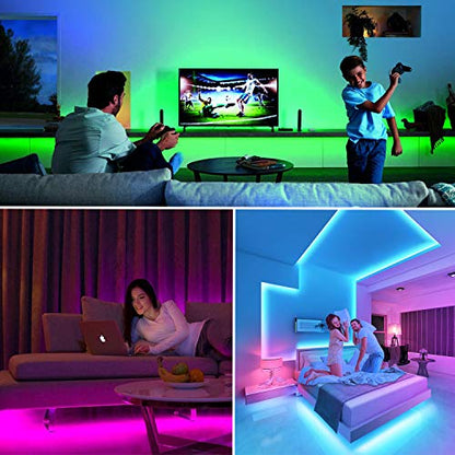 LED Rope Lights 50ft/15m RGB Dimmable Strip Lighting Kit, Flexible 450 LED, 110V, Waterproof, Male and Female Connectors, Power Plug Built-in Fuse Design, Infrared Remote Control - size: 15M