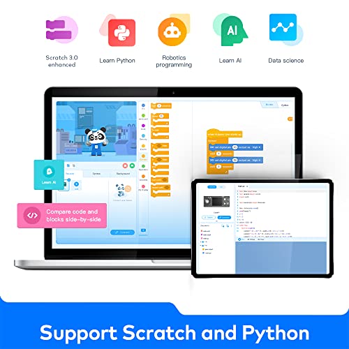 Makeblock CyberPi Project-Based Kit: Coding for Kids 8-12, STEM Programmable Robot with Scratch & Python Support, IoT Technology & Built-in WiFi Module - style: Cyberpi Coding Kit