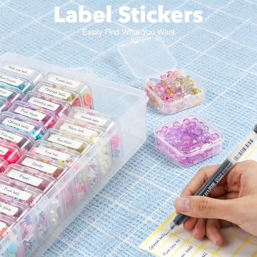 Bead Organizer Box, 72-Pcs Mini Clear Bead Storage with Lid, 2 Pack - color: 2 Pack