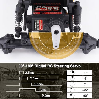 HobbyPark 9G Micro Servo Coreless Motor Metal Geared Mini Servos for RC Airplane, Glider, Robotics, Arduino Projects, RC Cars, 5.5kg High Torque Digital (4)