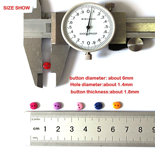 Tiny Button, 500pcs 6mm Micro Resin Buttons for Dolls Clothing Sewing Accessories