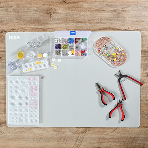 Foepoge Extra Large Silicone Sheet for Crafts Resin 27.9''x20'', Nonstick - color: Gray, size: 27.9" x 20"