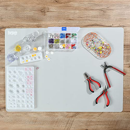 Foepoge Extra Large Silicone Sheet for Crafts Resin 27.9''x20'', Nonstick - color: Gray, size: 27.9" x 20"