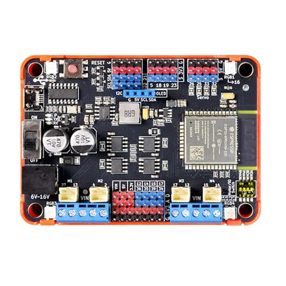 Maker-ESP32 Dev Board, 3.5A Motor Driver (4 DC/2 Stepper/4 Servo), 2.4GHz WiFi & Bluetooth, ESP32-WROOM-32E Microcontroller, LEGO Compatible, Arduino & MicroPython Support for Robotics DIY STEM - color: Brick-Ready Kit