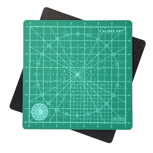 Calibre Art Rotating Self Healing Cutting Mat 8x8 (7" Grid), for Quilting