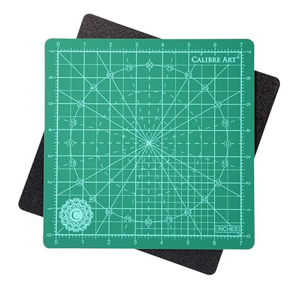 Calibre Art Rotating Self Healing Cutting Mat 8x8 (7" Grid), for Quilting