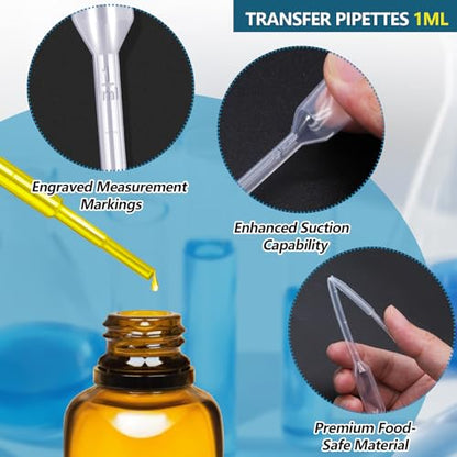 120Pcs 1ml Plastic Transfer Pipettes Dropper - size: 1ml