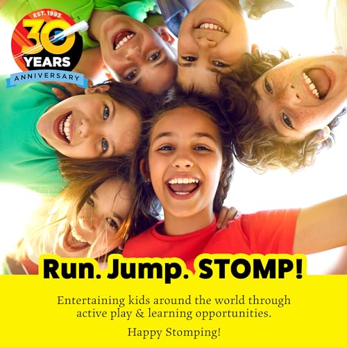 Stomp Rocket Jr Glow Rocket Launcher for Kids, 7 Rockets - Glow in The Dark