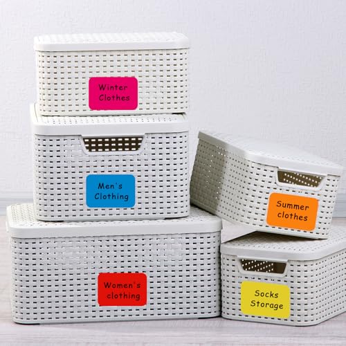 Tallew 1640 Pcs Rectangle Labels, 0.5" X 0.75"、0.98" X 2.64"、2" X 3"