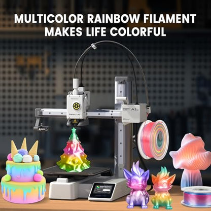 SUNLU PLA+ Silk Rainbow Filament 1.75mm, 8 Rainbow Color - color: Rainbow Colors