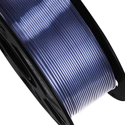 1.75mm Silk Pearlescent Shiny Black PLA Filament, 1kg 2.2lbs 3D Printing Material, Widely Support for FDM 3D Printer, Pack with Extra Filament Sample by BBLIFE - color: Black