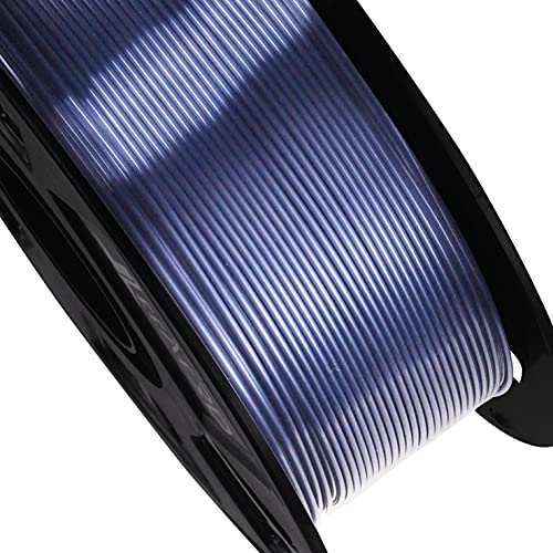 1.75mm Silk Pearlescent Shiny Black PLA Filament, 1kg 2.2lbs 3D Printing Material, Widely Support for FDM 3D Printer, Pack with Extra Filament Sample by BBLIFE - color: Black