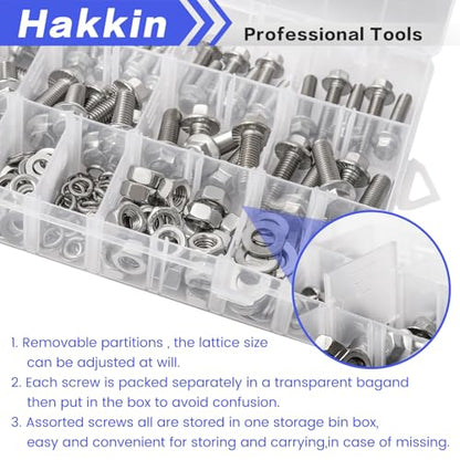 244PCS M6-1.0 M8-1.25 Flange Hex Head Bolts and Nuts Kit, M6 M8 Metric Flange Hexagon Screws Serrated Nuts Washers, 304 Stainless Steel M6 Bolt M8 x 1.25 Bolt Screw Set Hakkin - size: J. M6 M8