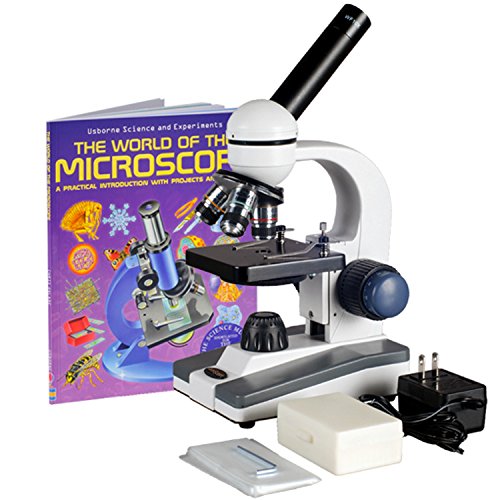 AmScope M150C-PB10-WM Compound Monocular Microscope, WF10x and WF25x