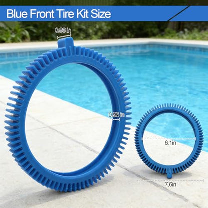 896584000-143 Front Tire Kit with Super Hump Replacement Tires for Poolvergnuegen Select and Hayward Phoenix Pool Cleaner Wheel (4Pcs Front Tires) - color: 4Pcs Front Tires