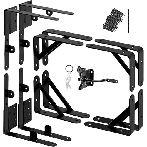 Gate Corner Brace Kit, Adjustable Anti-Sag Hardware for Wooden Gates