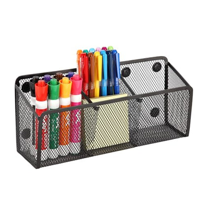 Magnetic Pencil Holder Whiteboard Pen Holder Locker Accessories (3-Slot*1)