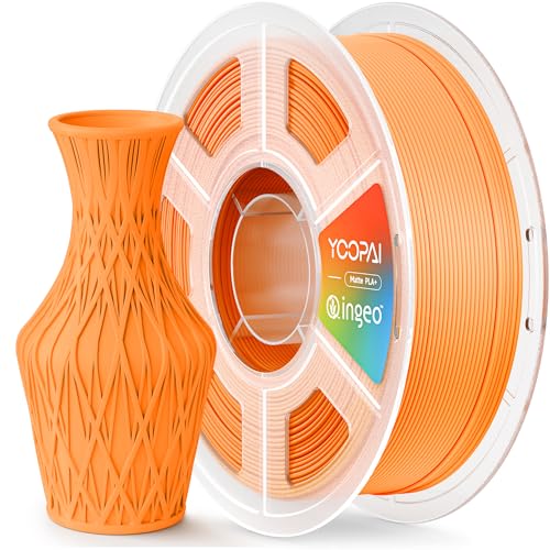 Matte PLA+ Filament 1.75mm, Soft Matte Finish, Reduced Layer Lines - color: Pastel Orange