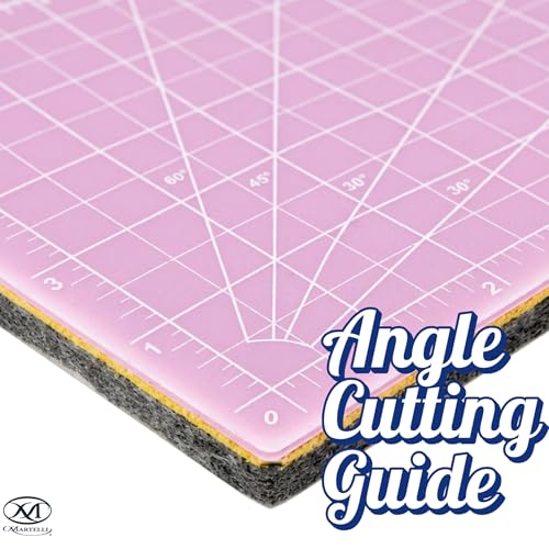 Martelli 12x12 Translucent Press or Cut Mat- Double Sided Professional Self-Healing Rotary Cutting Mat and 100% Wool Pressing Pad for Quilting, Sewing and Precision Fabric Ironing