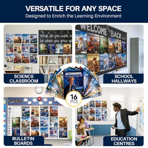 YUSPENYE 16pcs Science Career Posters, 11x14in STEM Classroom Decor